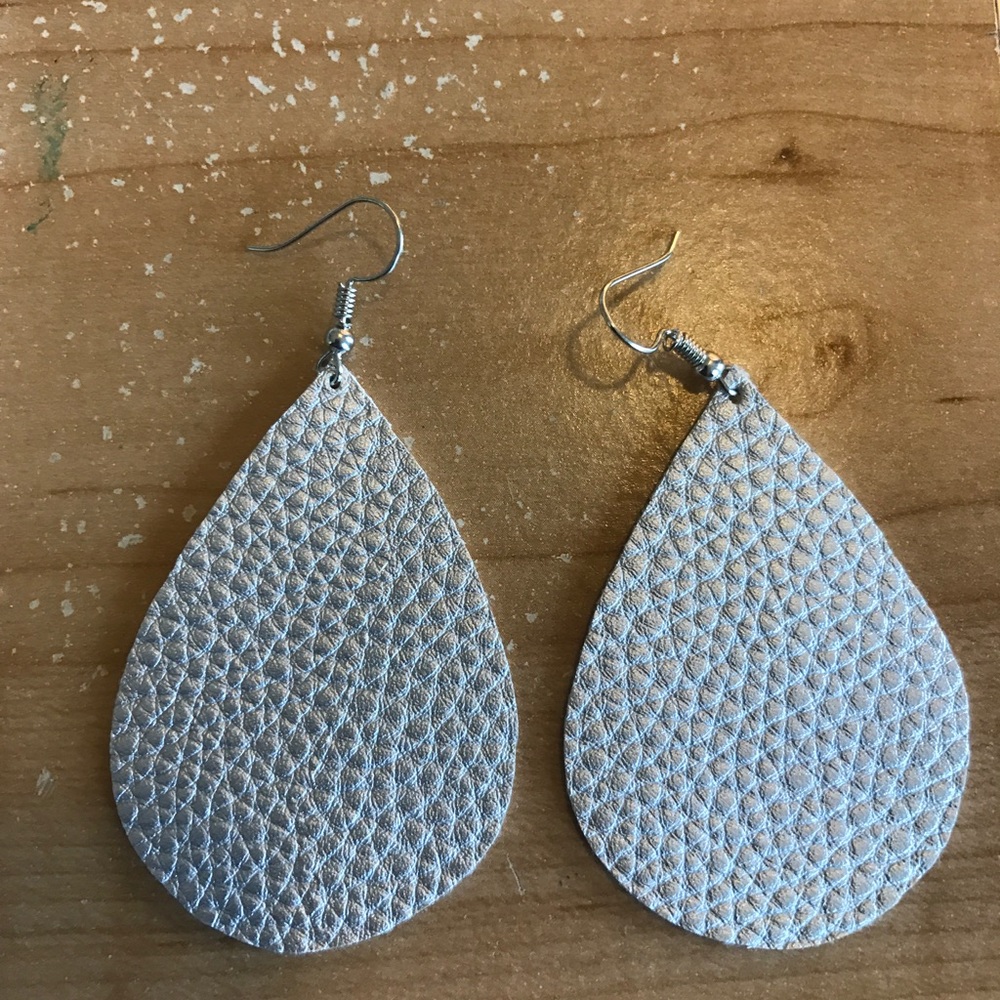 Faux leather earrings